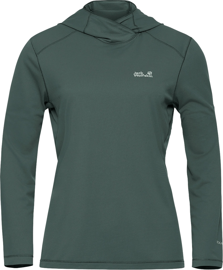 Jack Wolfskin Women's Prelight Suncool Hoody Sago Palm Jack Wolfskin