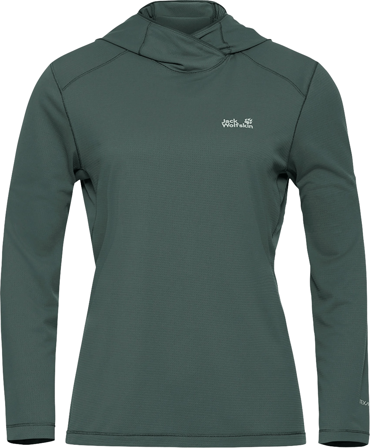 Jack Wolfskin Women's Prelight Suncool Hoody Sago Palm