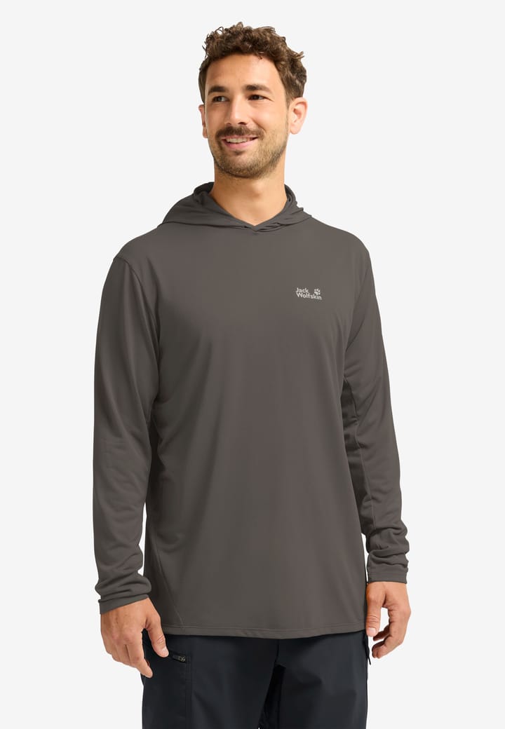 Jack Wolfskin Men's Prelight Suncool Hoody Flint Jack Wolfskin