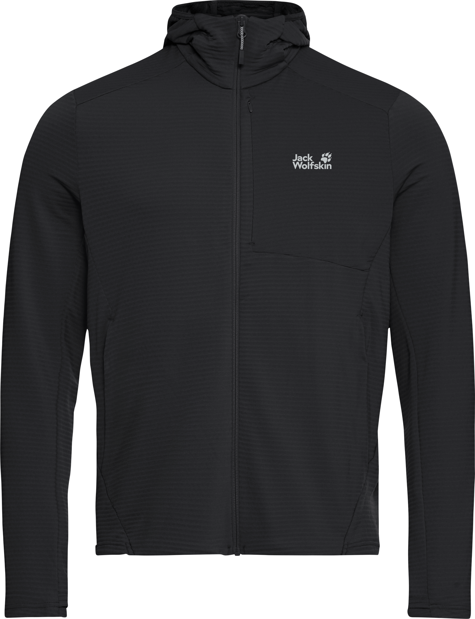 Jack Wolfskin Men's Litestride Hooded Full Zip Black