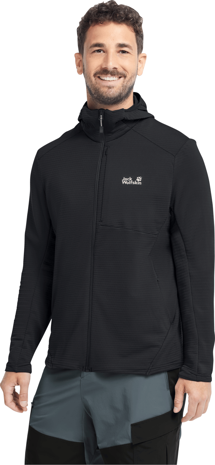 Jack Wolfskin Men's Litestride Hooded Full Zip Black Jack Wolfskin