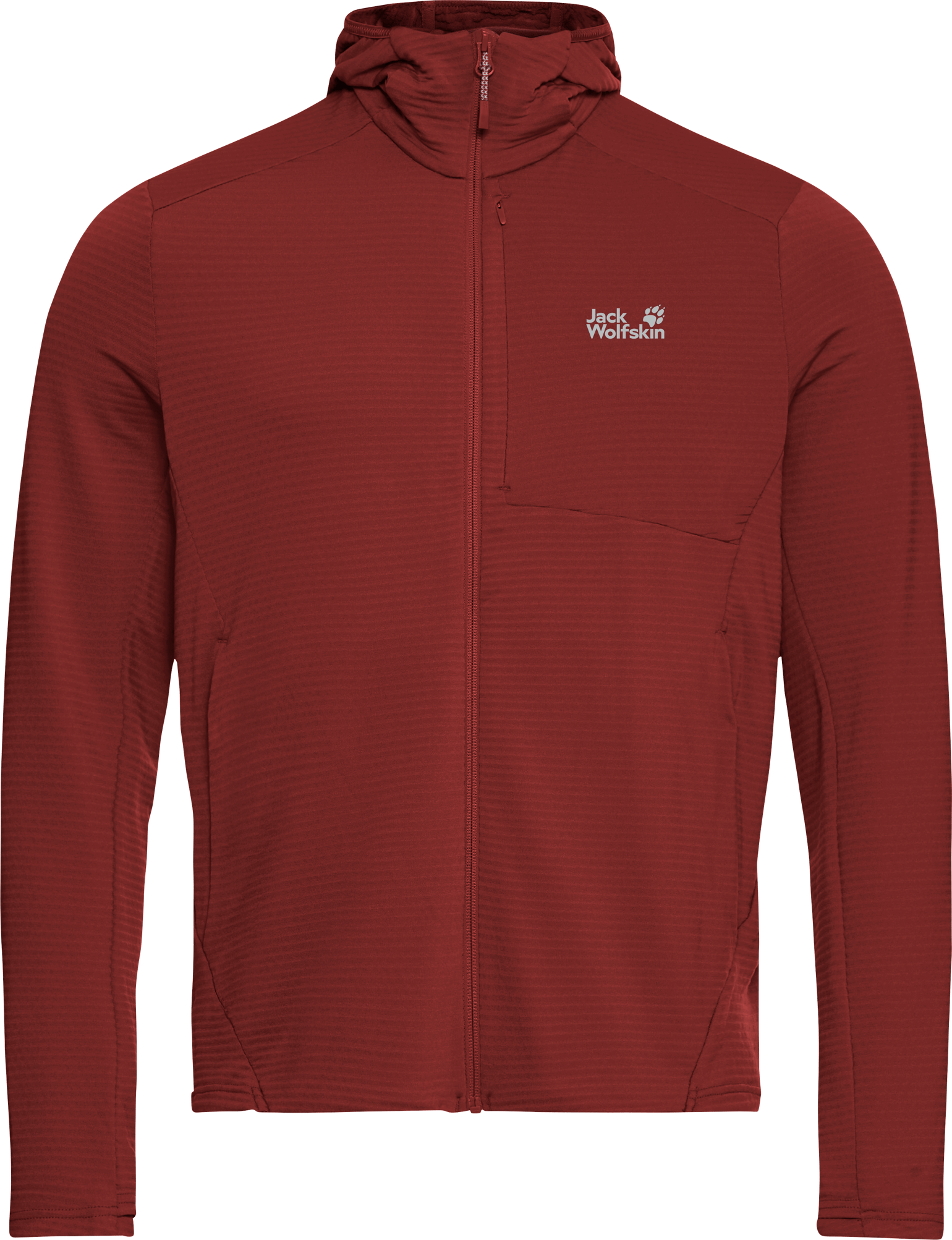 Jack Wolfskin Men's Litestride Hooded Full Zip Merlot