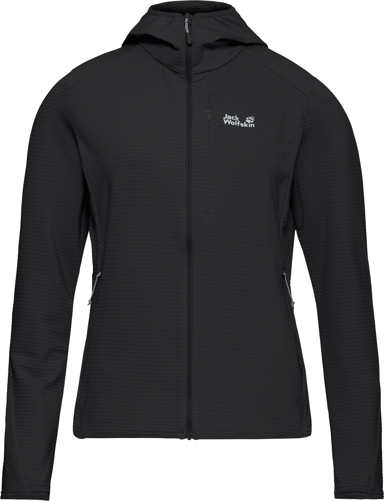 Jack Wolfskin Women's Litestride Hooded Full Zip Black