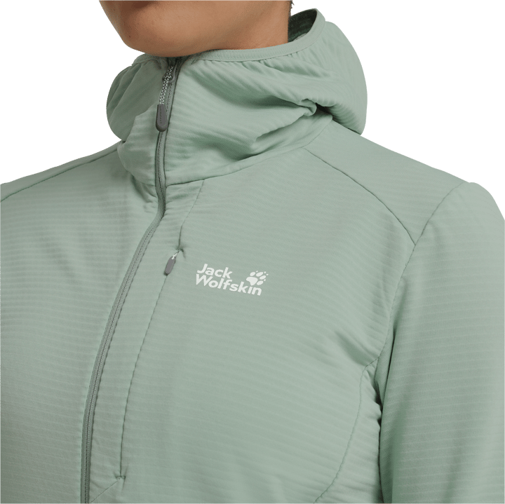 Jack Wolfskin Women's Litestride Hooded Full Zip Green Zinnia Jack Wolfskin