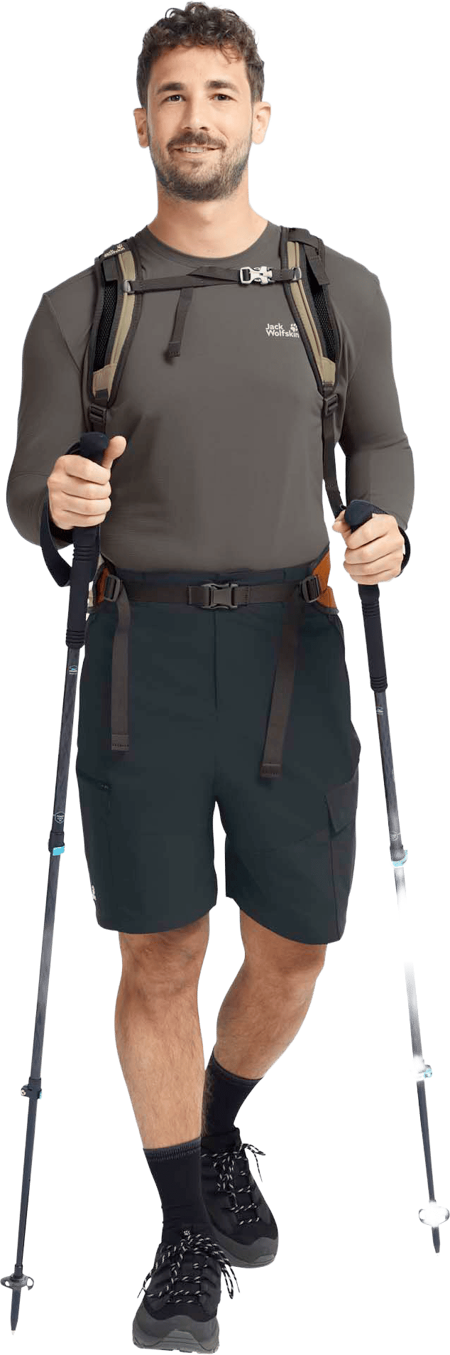 Jack Wolfskin Men's Ridge Hike Shorts Phantom Jack Wolfskin