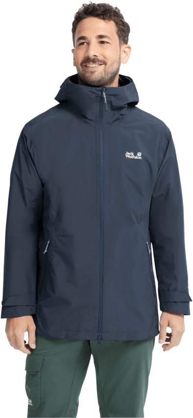Jack Wolfskin Men's Litestride 3in1Jacket Midnight Sky Jack Wolfskin