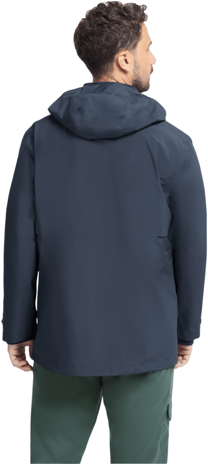 Jack Wolfskin Men's Litestride 3in1Jacket Midnight Sky Jack Wolfskin