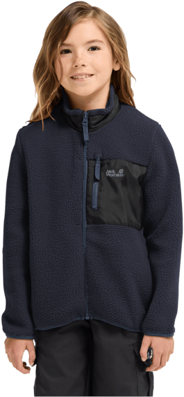 Jack Wolfskin Kids' Lite Curl Fz Dark Navy Jack Wolfskin