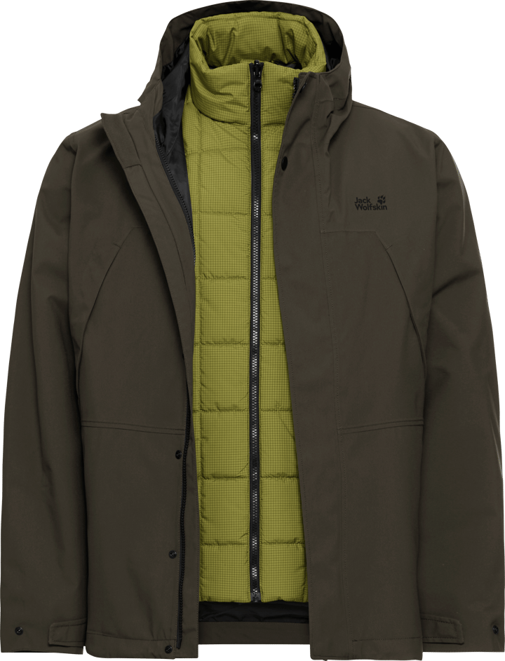 Jack Wolfskin Men's Cold Camp 3in1 Jacket Obsidian Moss Jack Wolfskin