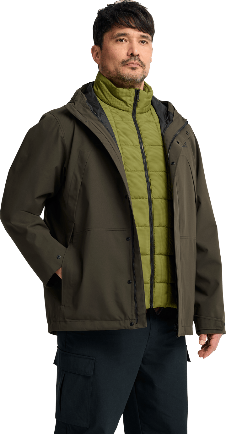 Jack Wolfskin Men's Cold Camp 3in1 Jacket Obsidian Moss Jack Wolfskin
