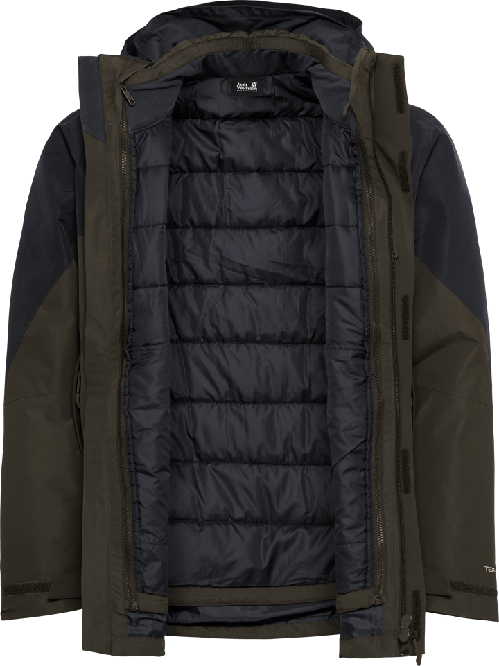Jack Wolfskin Men's Romberg 2 3in1 Jacket Obsidian Moss Jack Wolfskin
