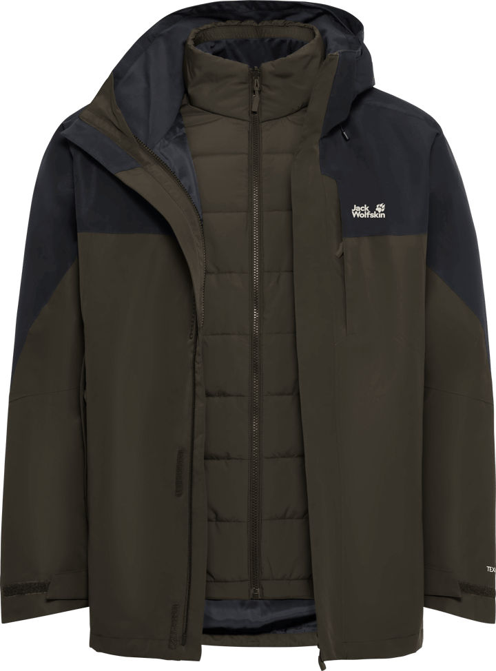 Jack Wolfskin Men's Romberg 2 3in1 Jacket Obsidian Moss Jack Wolfskin