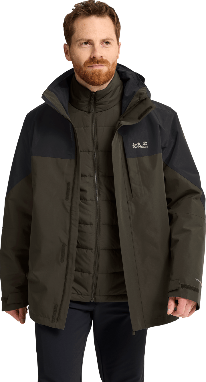 Jack Wolfskin Men's Romberg 2 3in1 Jacket Obsidian Moss Jack Wolfskin