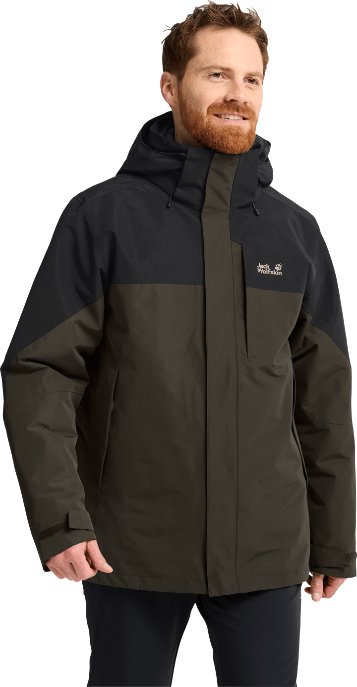 Jack Wolfskin Men's Romberg 2 3in1 Jacket Obsidian Moss Jack Wolfskin
