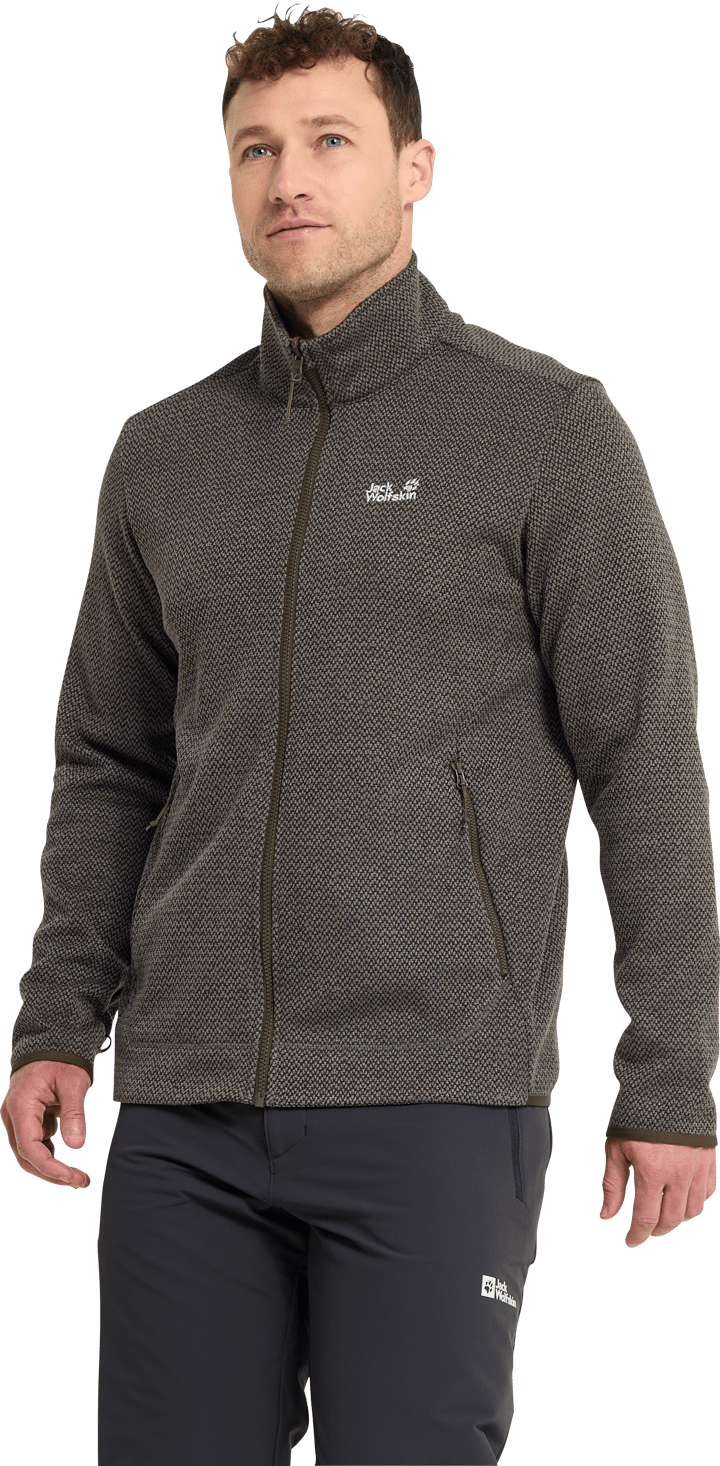 Jack Wolfskin Men's Pinetrail Full Zip Obsidian Moss Jack Wolfskin