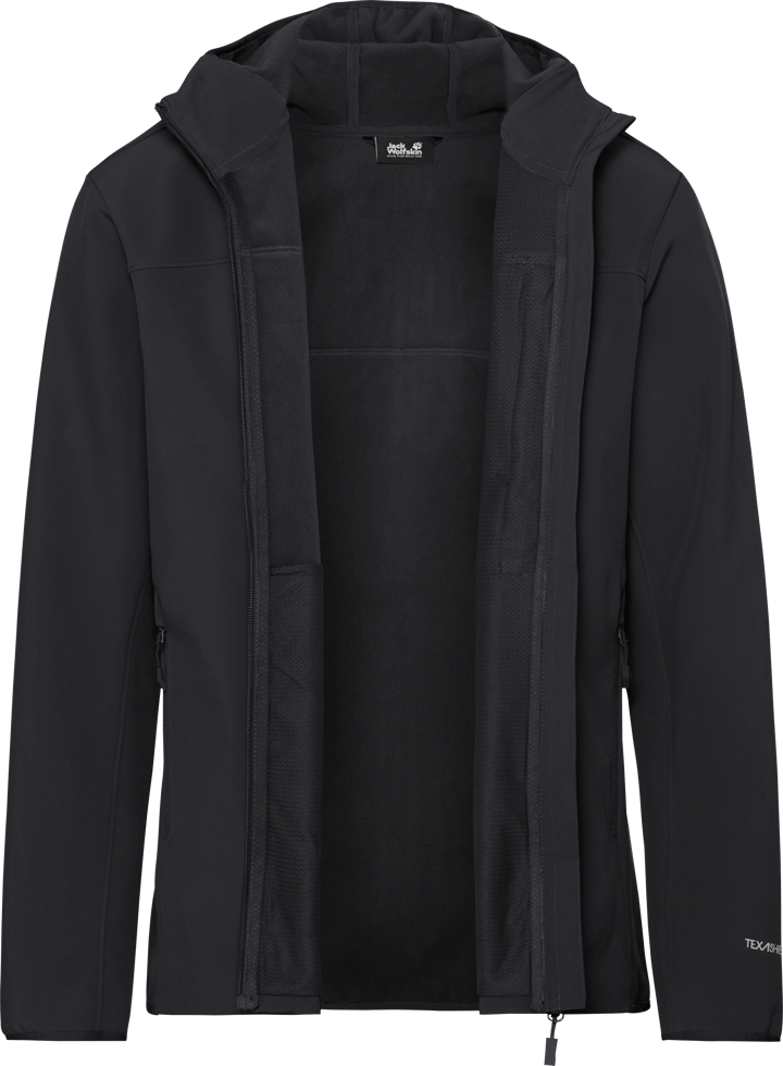 Jack Wolfskin Men's Wild Winds Hooded Jacket Black Jack Wolfskin