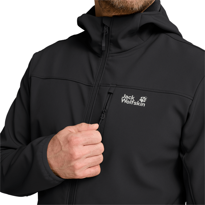 Jack Wolfskin Men's Wild Winds Hooded Jacket Black Jack Wolfskin