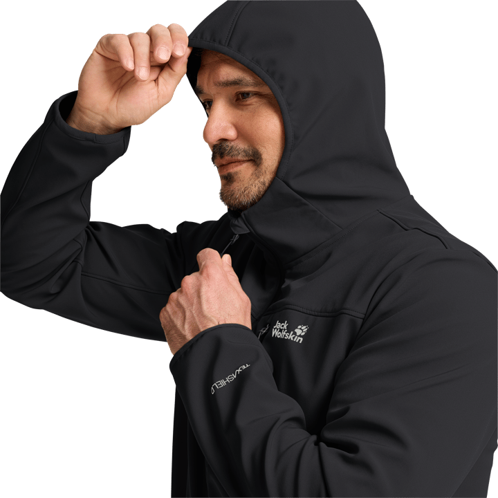 Jack Wolfskin Men's Wild Winds Hooded Jacket Black Jack Wolfskin