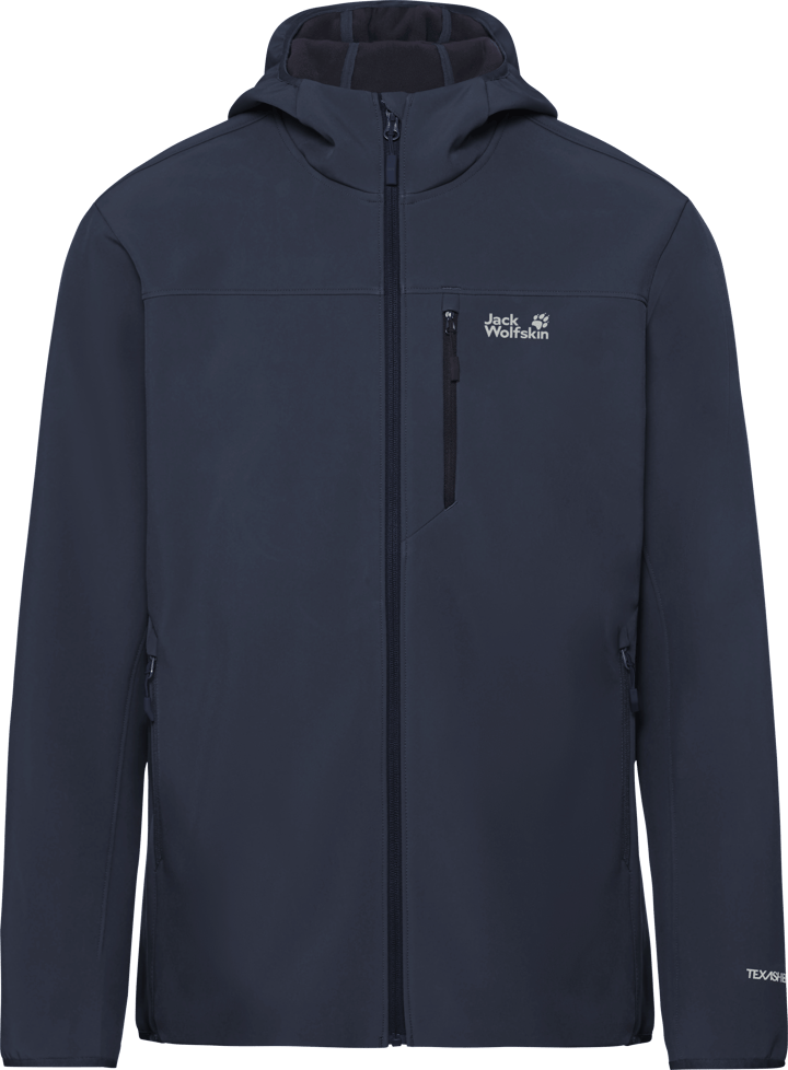 Jack Wolfskin Men's Wild Winds Hooded Jacket Midnight Sky Jack Wolfskin