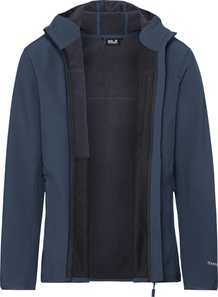 Jack Wolfskin Men's Wild Winds Hooded Jacket Midnight Sky Jack Wolfskin