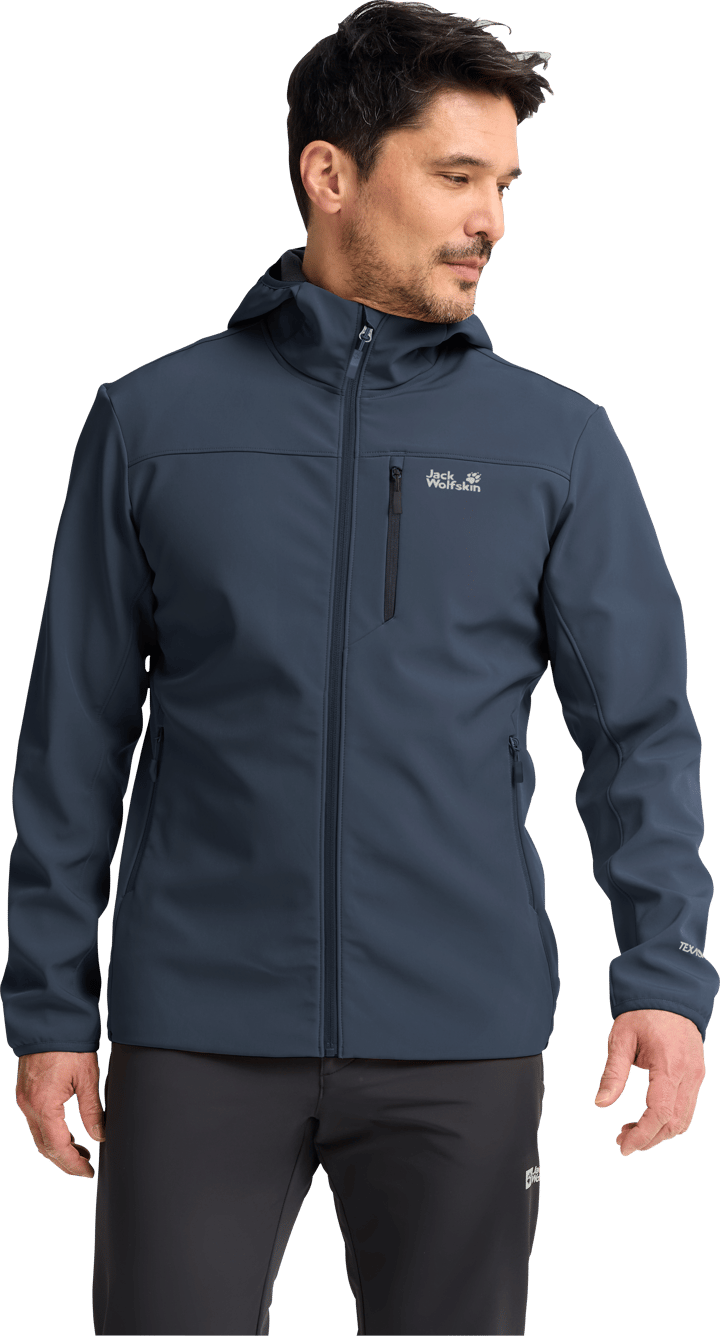 Jack Wolfskin Men's Wild Winds Hooded Jacket Midnight Sky Jack Wolfskin