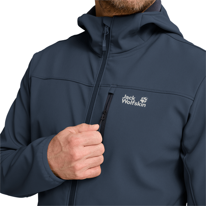 Jack Wolfskin Men's Wild Winds Hooded Jacket Midnight Sky Jack Wolfskin