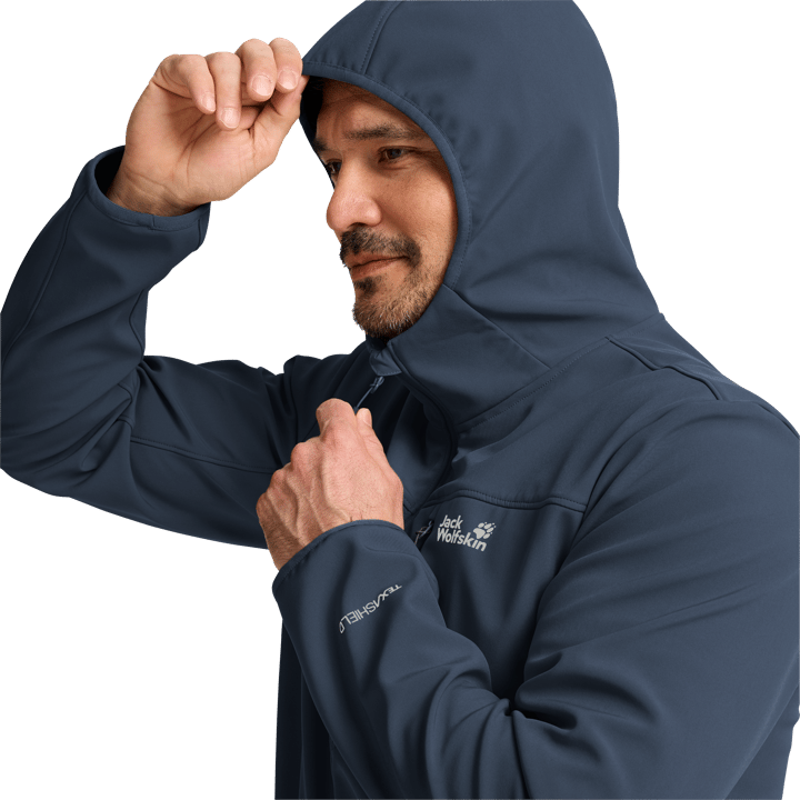 Jack Wolfskin Men's Wild Winds Hooded Jacket Midnight Sky Jack Wolfskin
