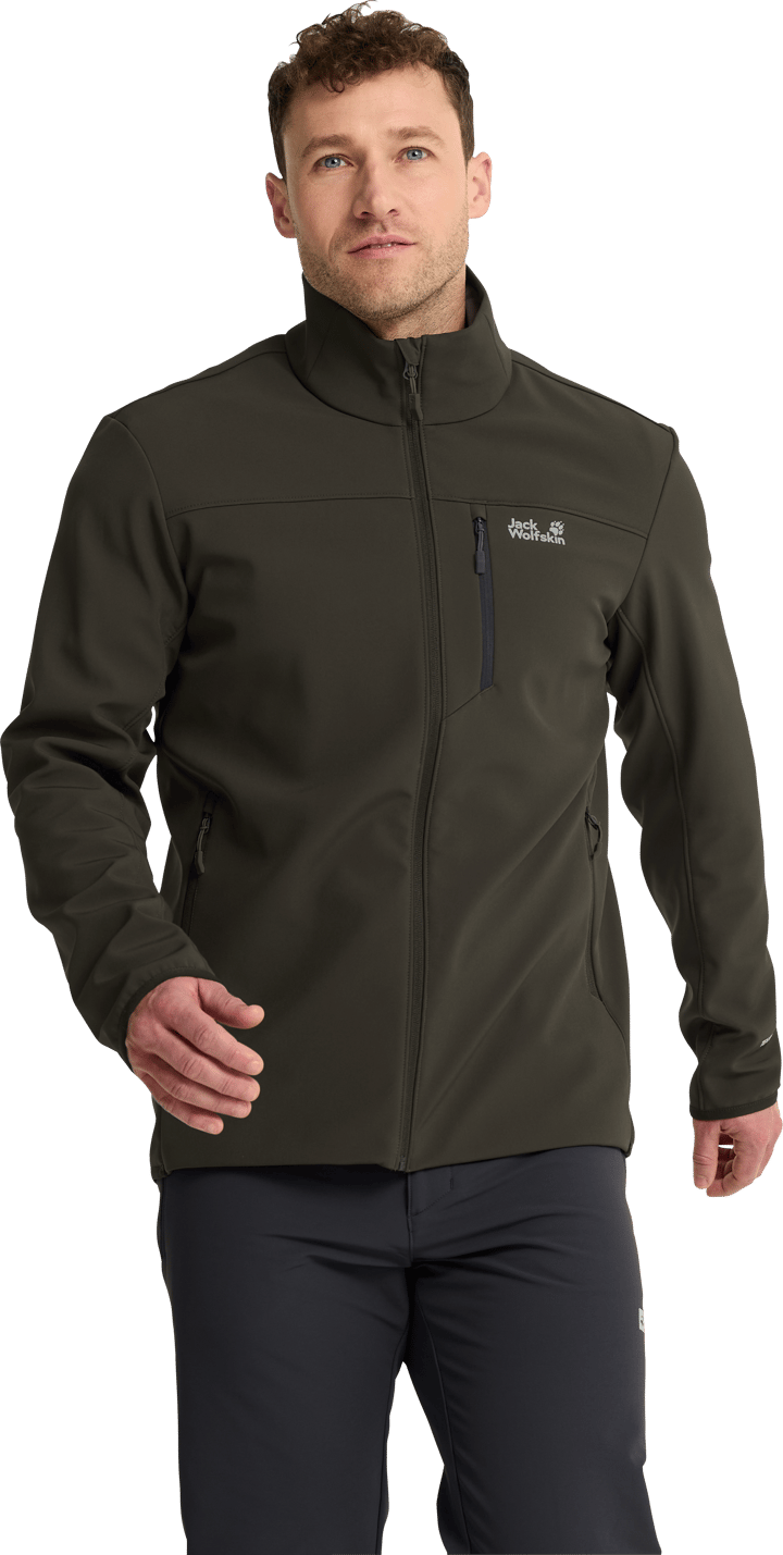 Jack Wolfskin Men's Wild Winds Jacket Obsidian Moss Jack Wolfskin