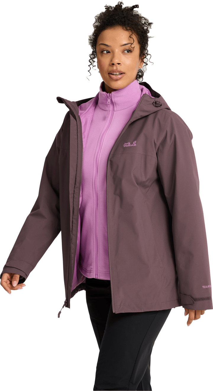 Jack Wolfskin Women's Moonrise 2 3in1 Jacket Sheer Plum Jack Wolfskin
