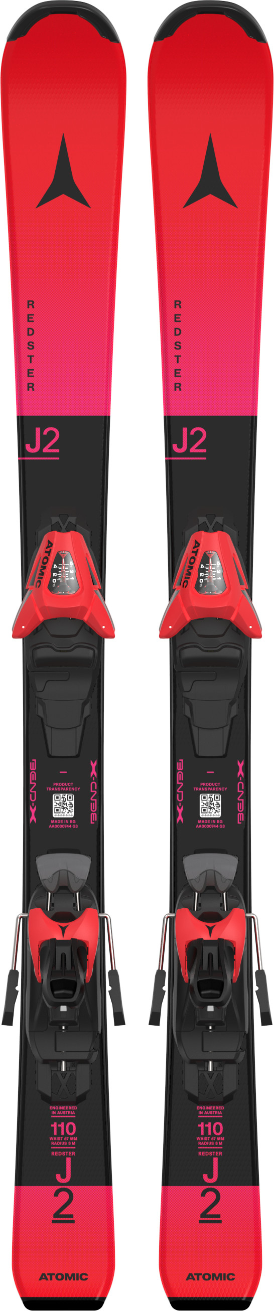 Atomic Kids' Redster J2 100-120 + C 5 GW Red Tension/Black