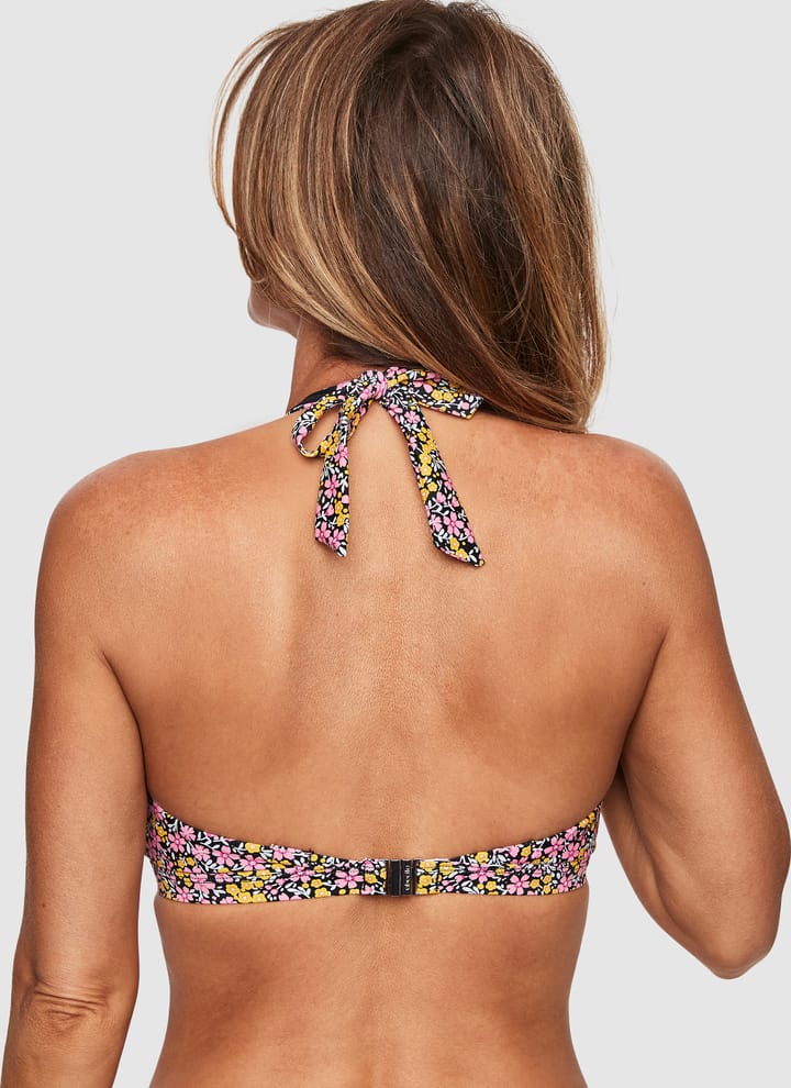 Abecita Maui Halterneck Bikini Bra Black Printed Abecita