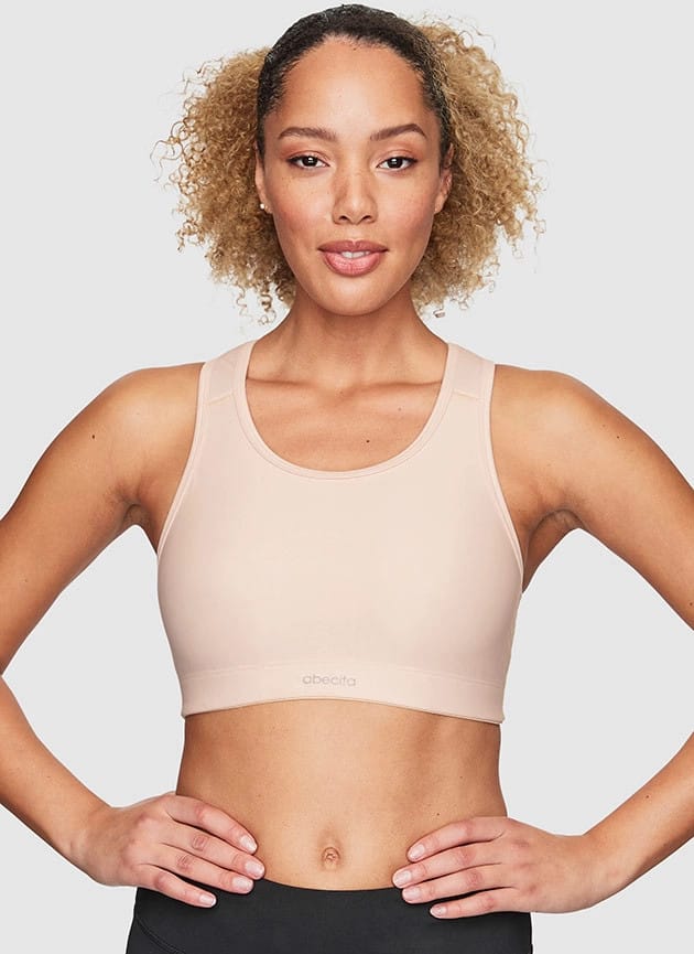 Abecita Mindful Sports Bra Reco Moulded Cups Beige Abecita