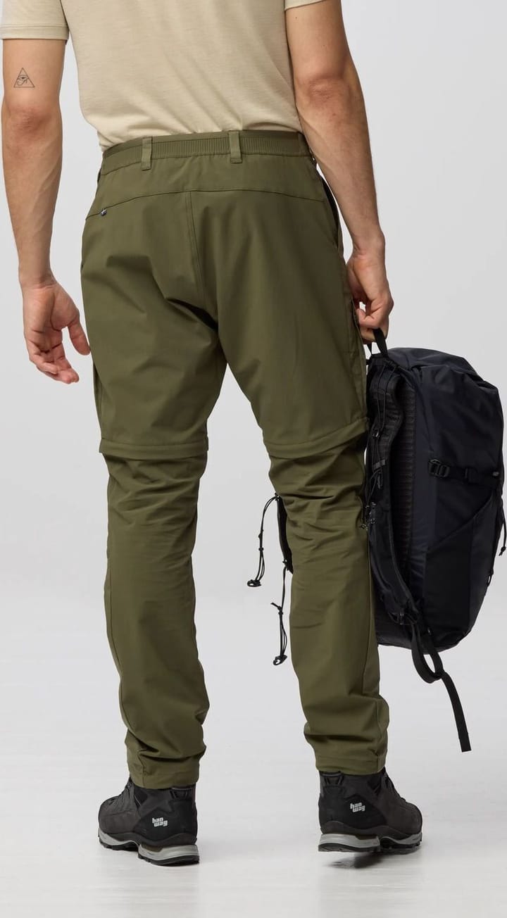 Fjällräven Men's Abisko Hybrid Trail Trousers Zip-Off Laurel Green Fjällräven