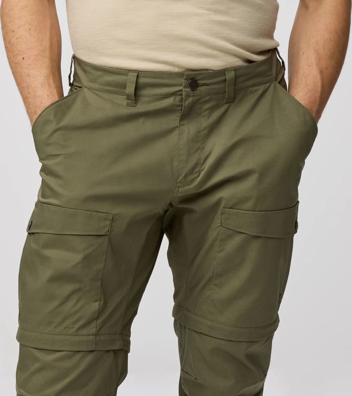 Fjällräven Men's Abisko Hybrid Trail Trousers Zip-Off Laurel Green Fjällräven