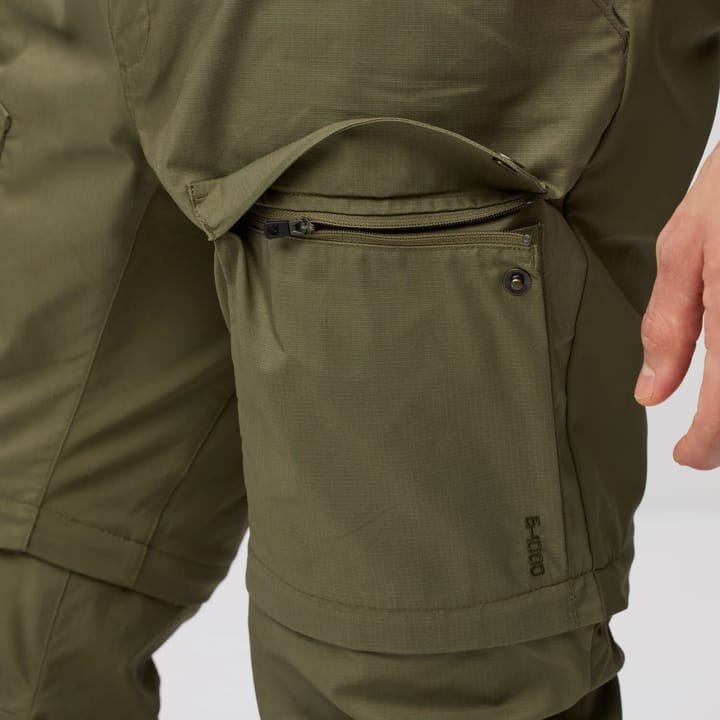 Fjällräven Men's Abisko Hybrid Trail Trousers Zip-Off Laurel Green Fjällräven