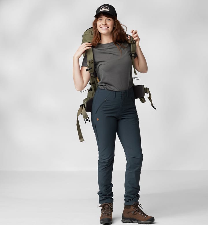 Fjällräven Women's Abisko Trail Stretch Trousers Suede Brown Fjällräven