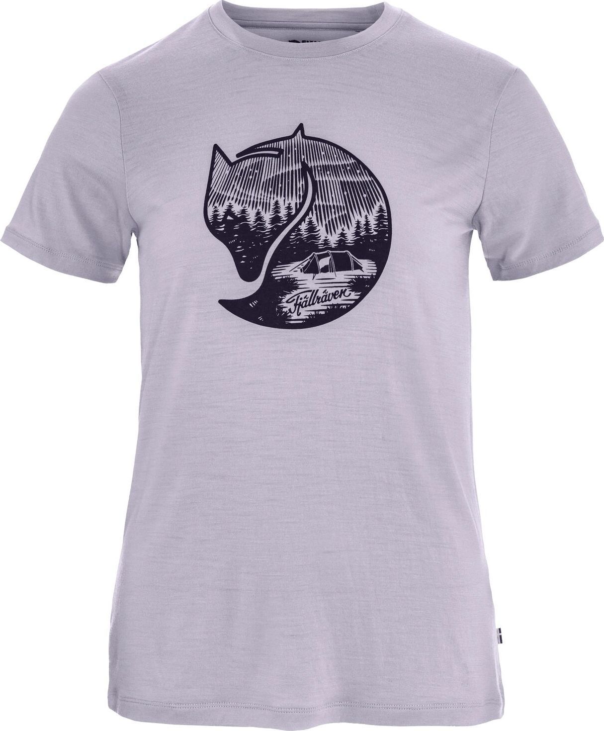 Fjällräven Women's Abisko Wool Fox SS Lavender Mist- Dark Navy