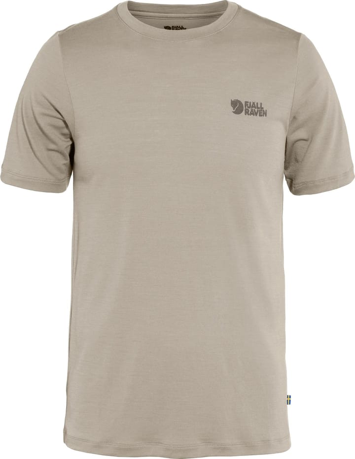 Fjällräven Men's Abisko Wool Logo Short Sleeve Light Fossil Fjällräven
