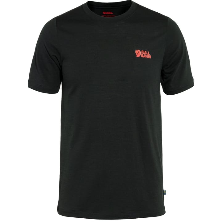 Fjällräven Men's Abisko Wool Logo Short Sleeve Black Fjällräven