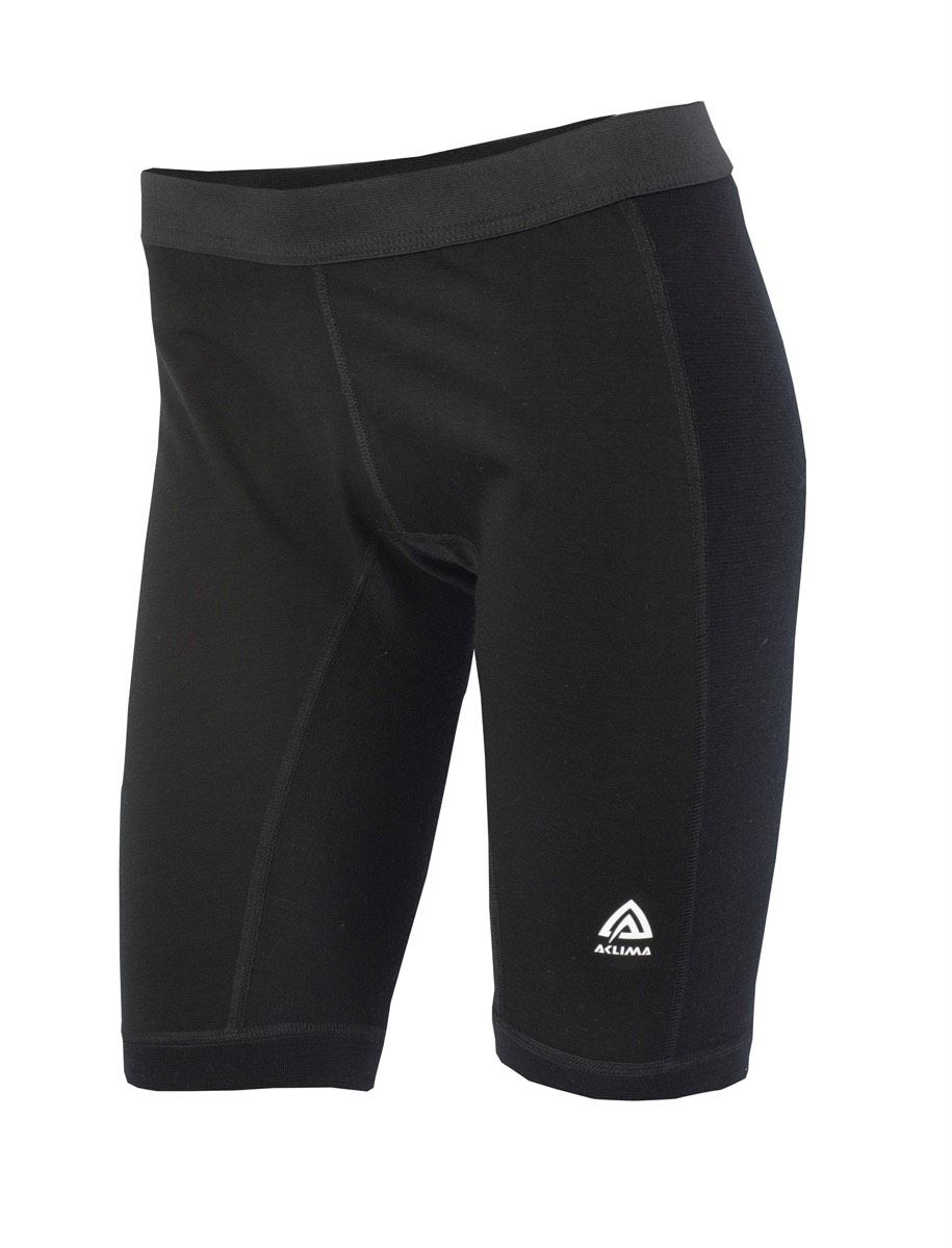 Aclima WarmWool Long Shorts W/Windstop Woman Jet Black