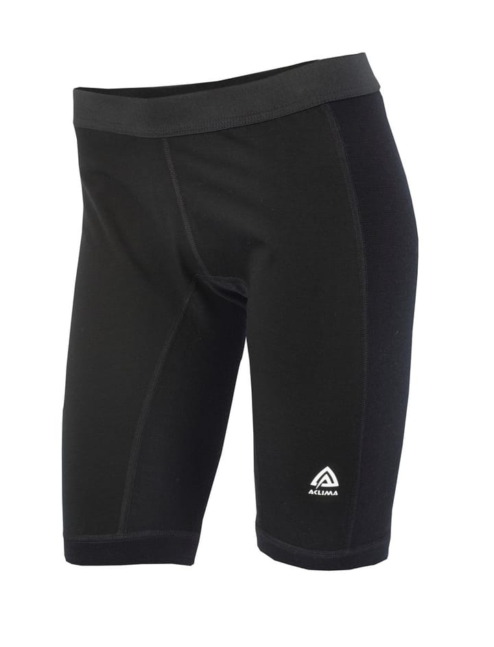 Aclima WarmWool Long Shorts W/Windstop Woman Black Aclima