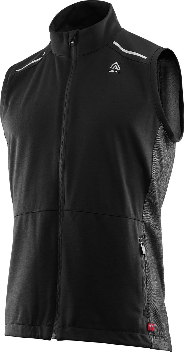 FlexWool Sports Vest Man Jet Black Aclima