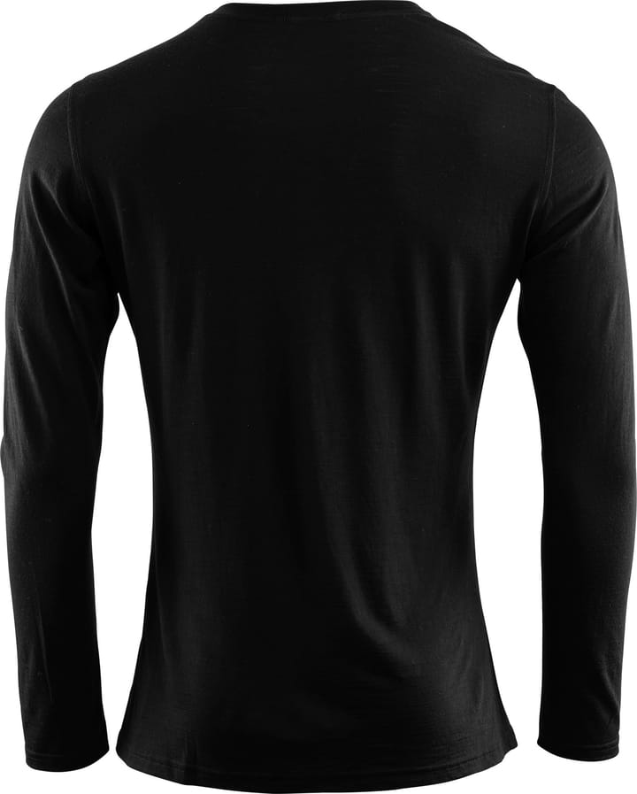Men's LightWool Undershirt Long Sleeve Jet Black Aclima
