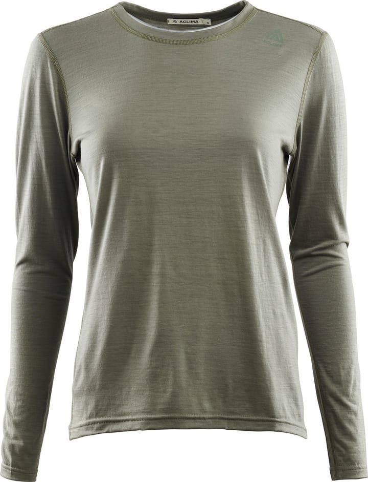 Aclima Women's LightWool 140 Undershirt Long Sleeve Ranger Green Aclima