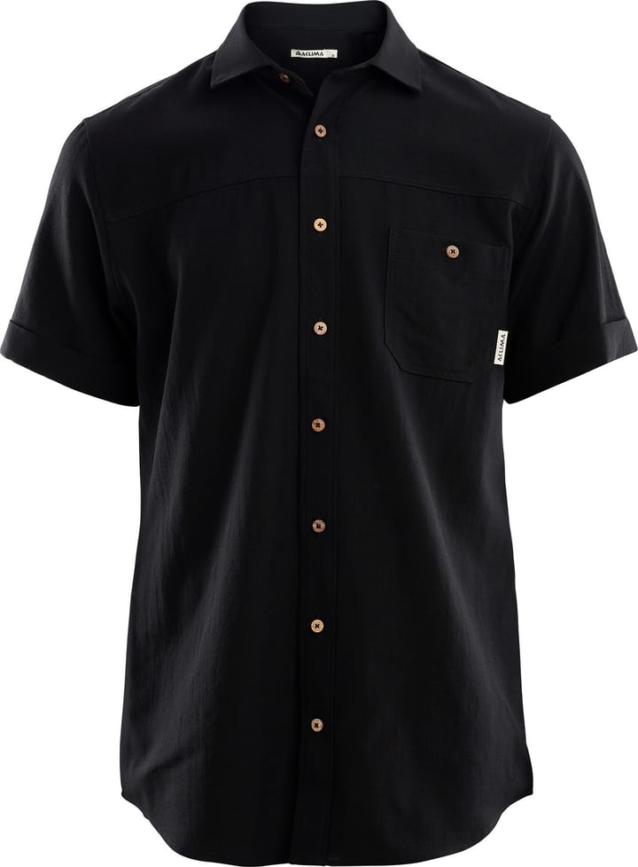 LeisureWool Short Sleeve Shirt Man Jet Black Aclima