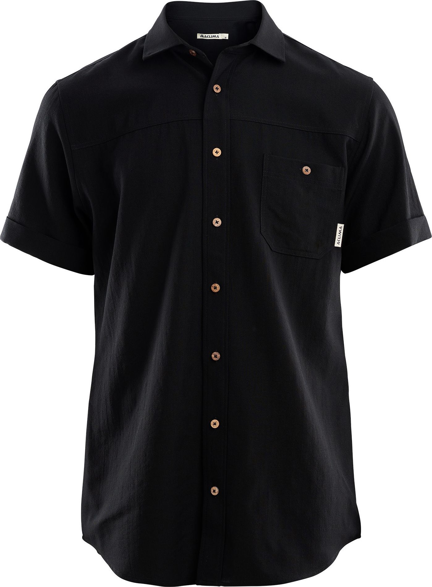 LeisureWool Short Sleeve Shirt Man Jet Black