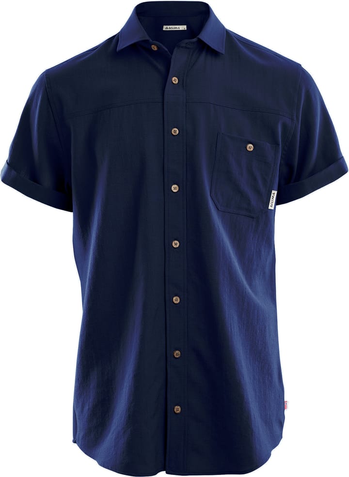 LeisureWool Short Sleeve Shirt Man Navy Blazer Aclima