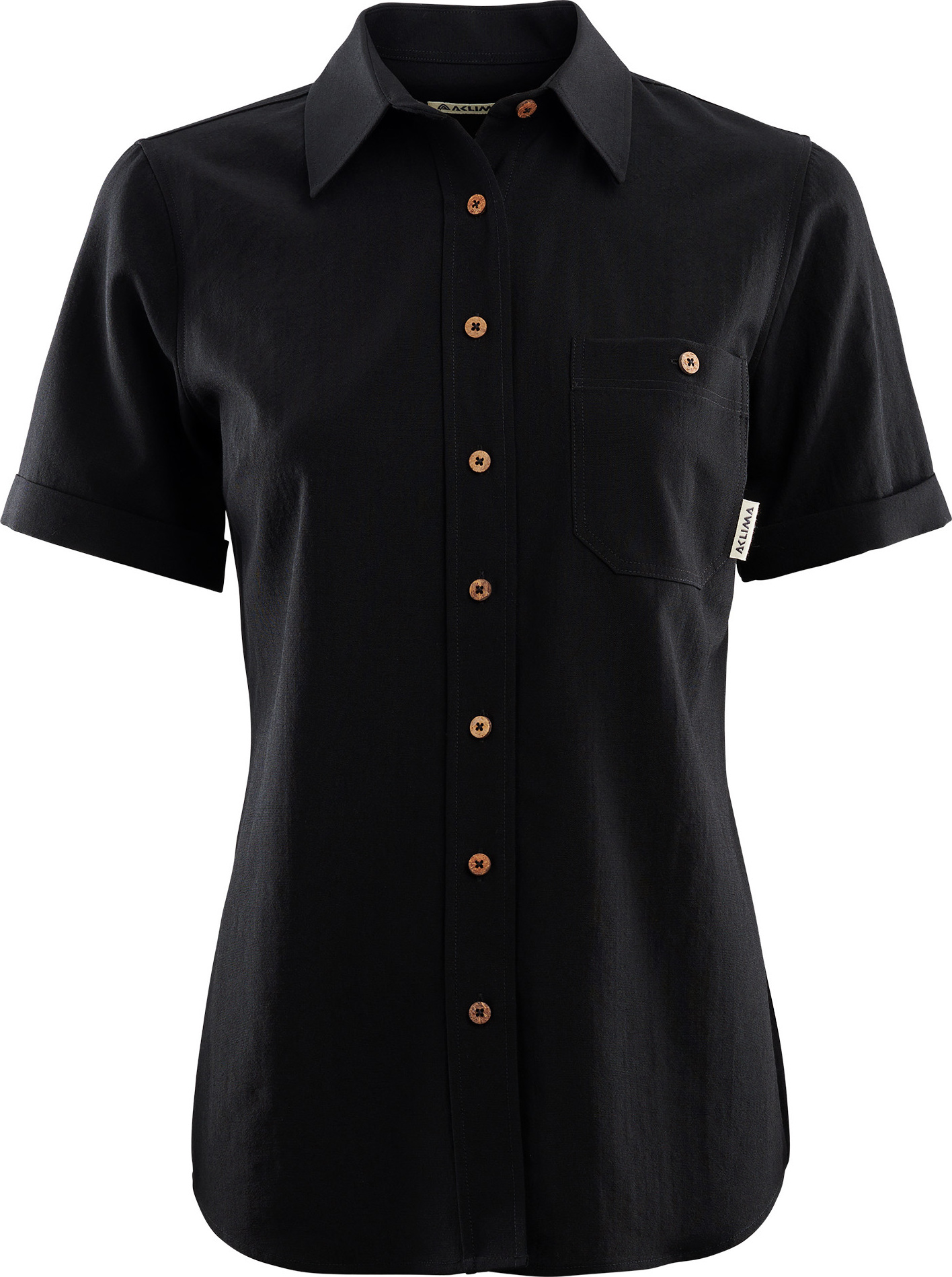 Aclima Aclima LeisureWool Short Sleeve Shirt Woman Navy Blazer XL, Navy Blazer