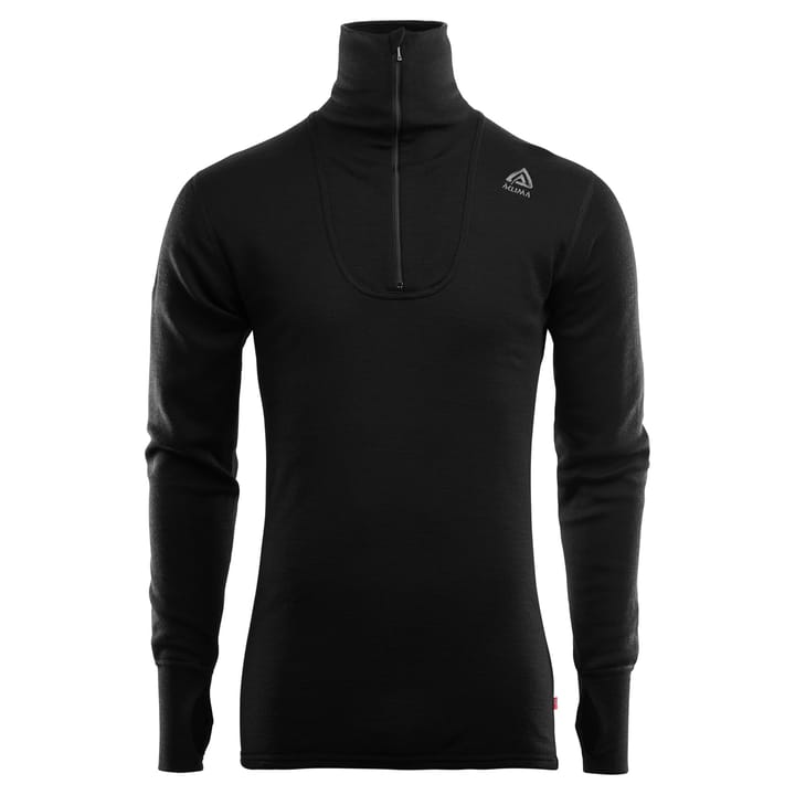 Aclima DoubleWool Polo with Zip Man Jet Black/Marengo Aclima