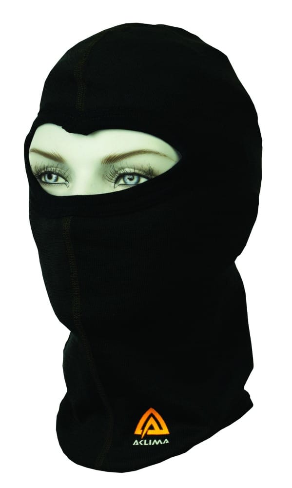 Aclima HotWool Balaclava Jet Black | Fjellsport.no